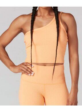 Tavi Seersucker One Shoulder Bra Tangerine Size Large